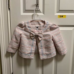 Youth Girls Janie and Jack Tweed Bow Tie Jacket